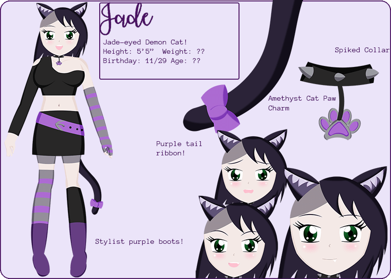 This is a design sheet for a vTuber model I'm designing for a friend!