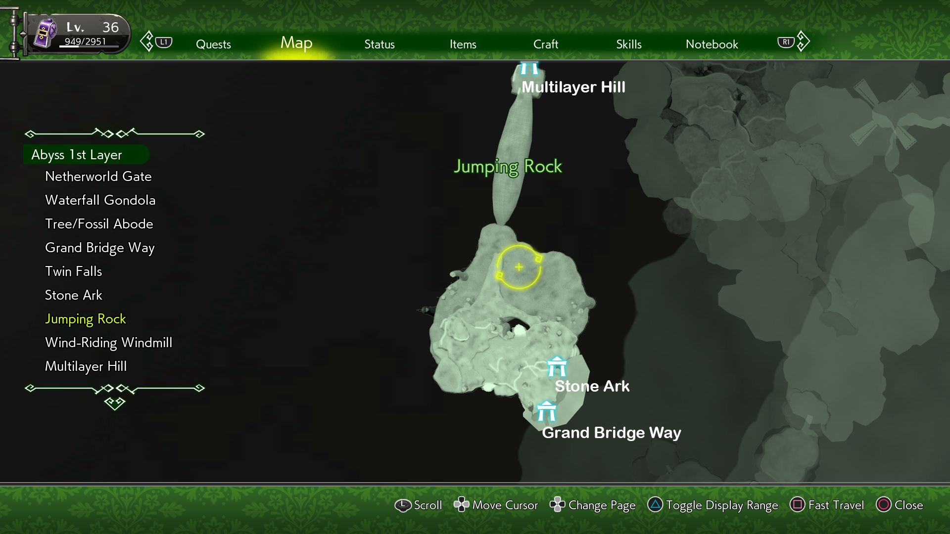 Map of Jumping Rock