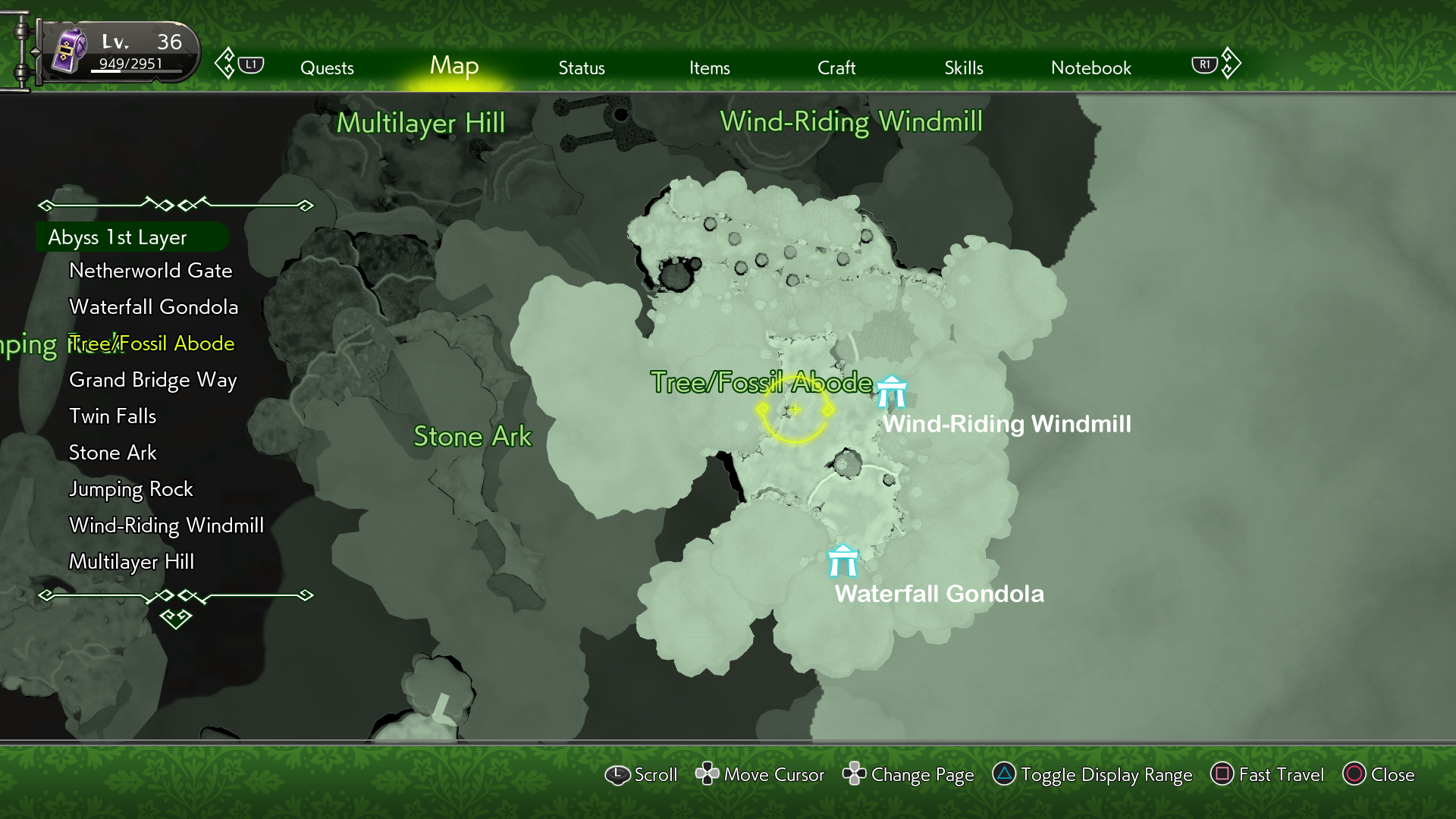 Map of Tree/Fossil Abode